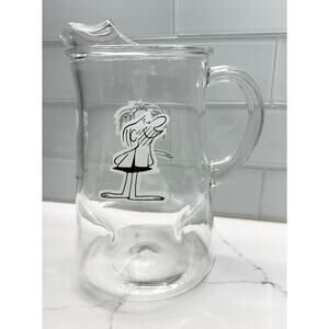 RARE Vintage B.C. Johnny Hart Arby's Glass Pitcher: B.C., Grace, Grog Characters